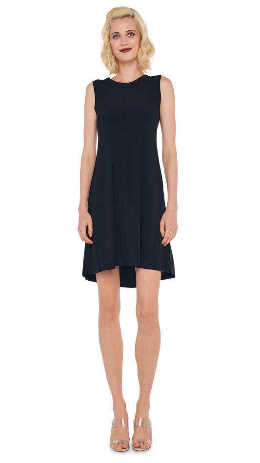 SLEEVELESS SWING DRESS Black | Norma Kamali Women