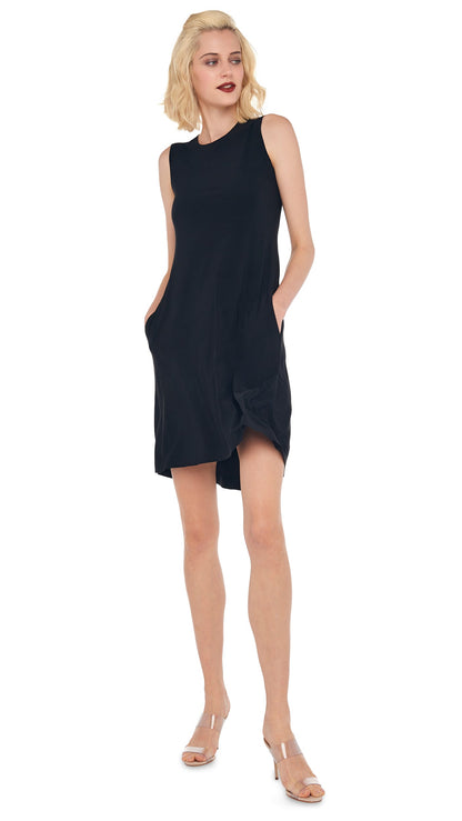 SLEEVELESS SWING DRESS Black | Norma Kamali Women