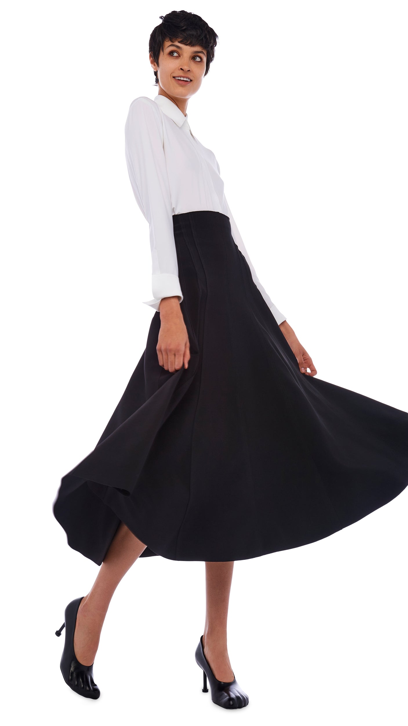 GRACE SKIRT Black | Norma Kamali Women