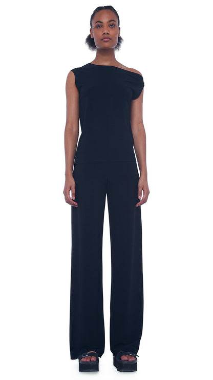STRAIGHT LEG PANT Black | Norma Kamali Women