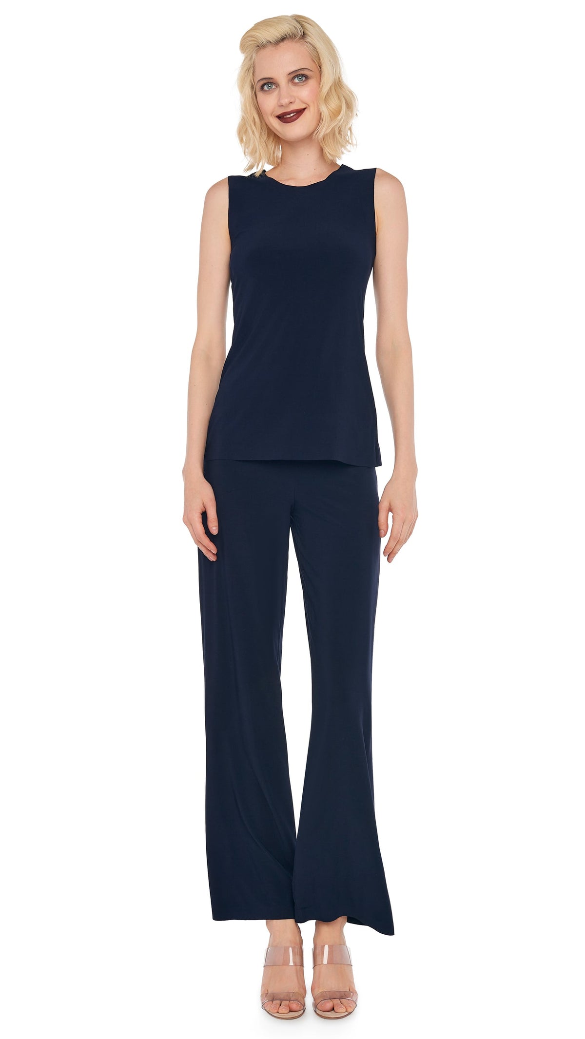 STRAIGHT LEG PANT Midnight | Norma Kamali Women