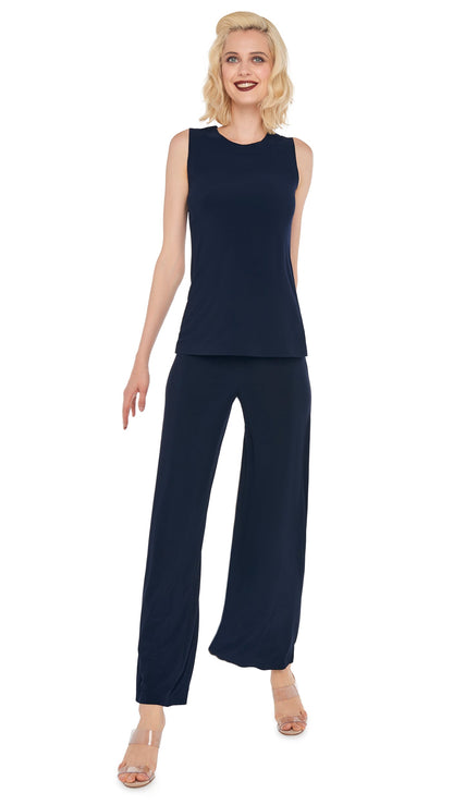 STRAIGHT LEG PANT Midnight | Norma Kamali Women