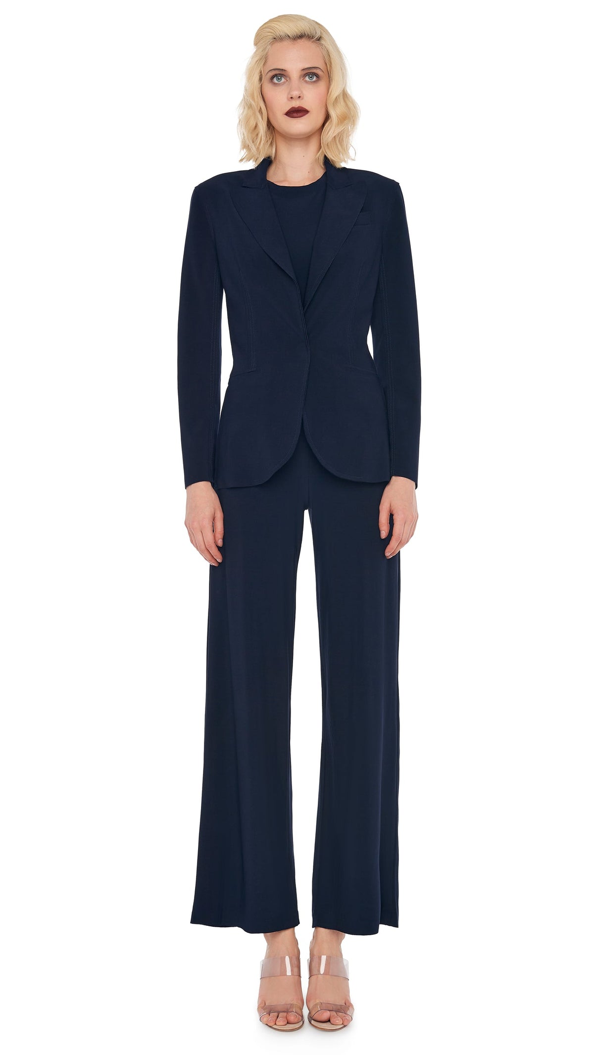 STRAIGHT LEG PANT Midnight | Norma Kamali Women
