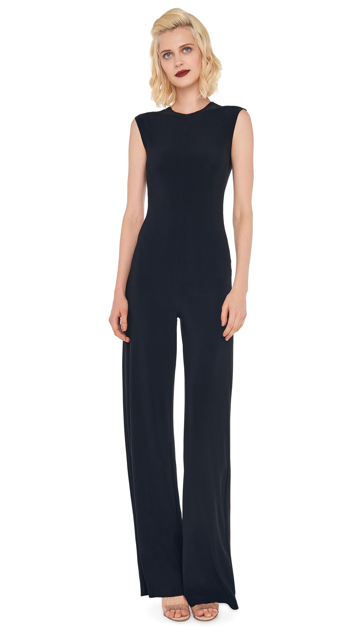 SLEEVELESS JUMPSUIT Black | Norma Kamali Women