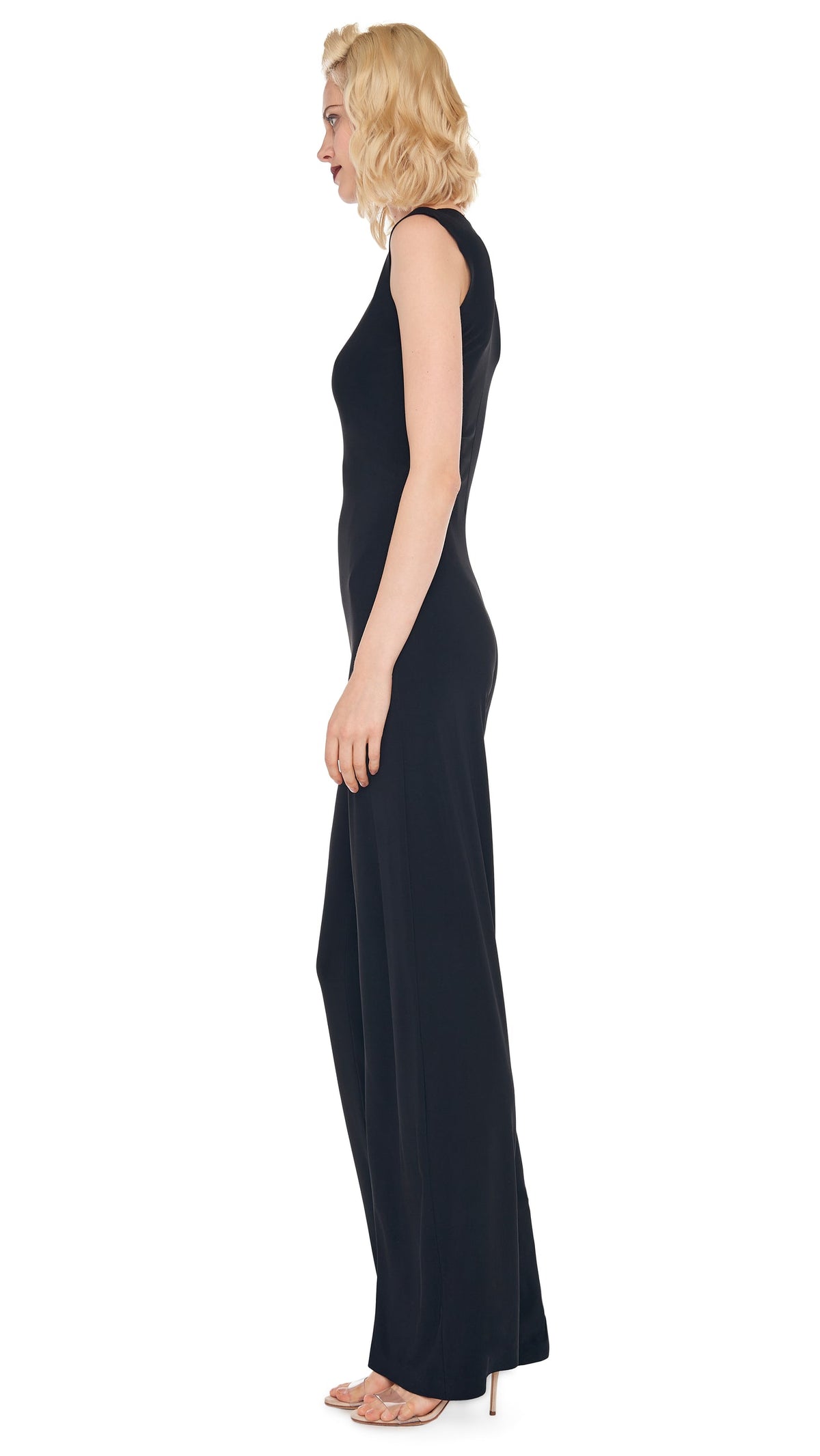 SLEEVELESS JUMPSUIT Black | Norma Kamali Women