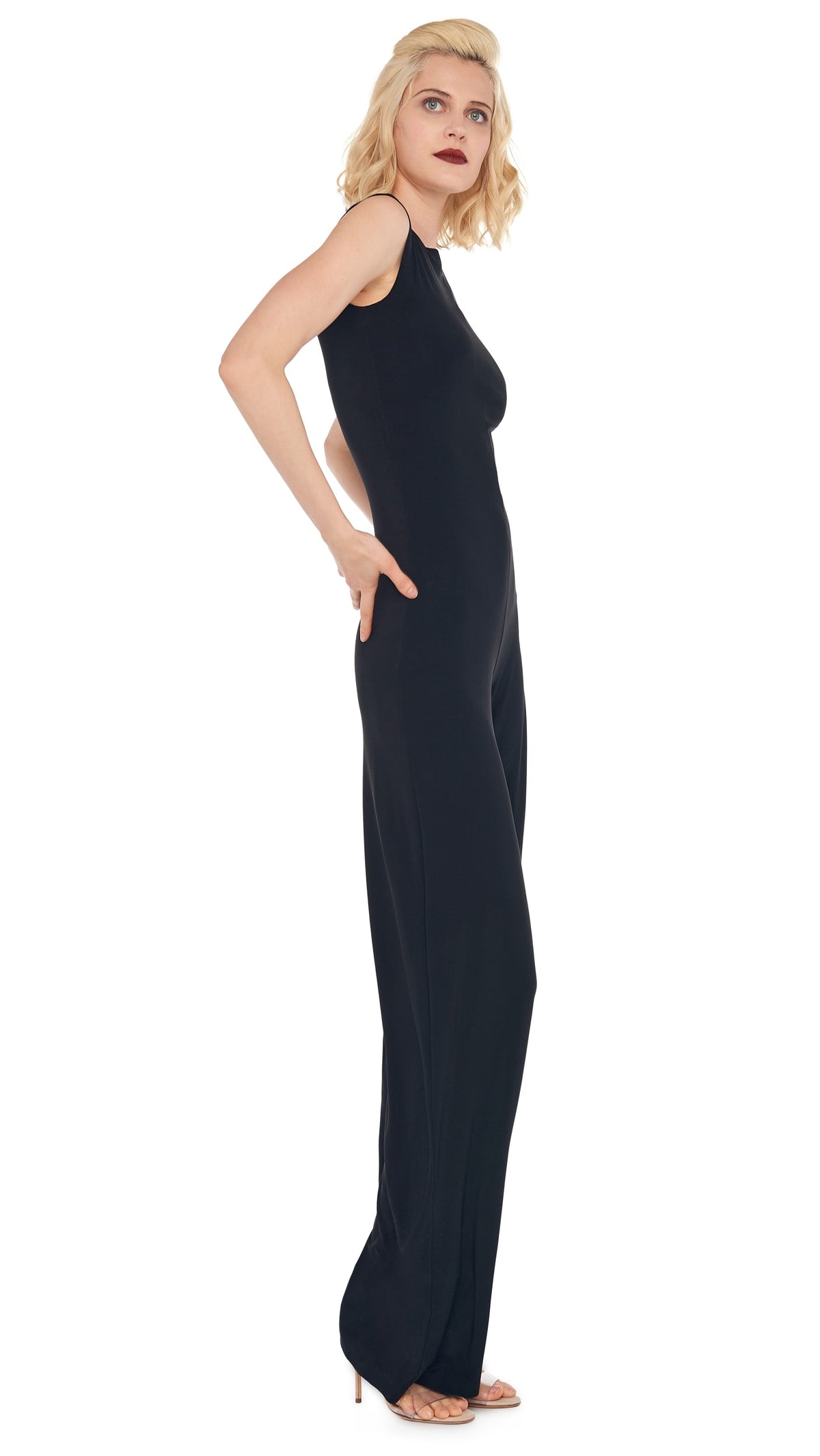 SLEEVELESS JUMPSUIT Black | Norma Kamali Women