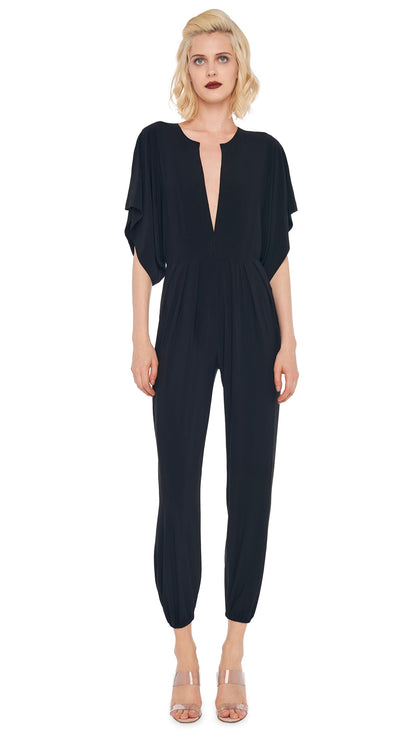RECTANGLE JOG JUMPSUIT Black | Norma Kamali Women