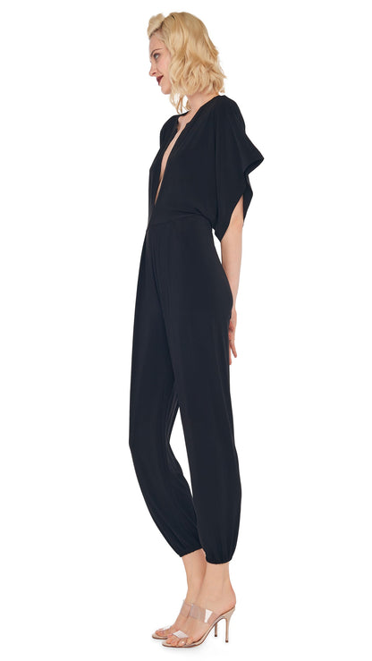 RECTANGLE JOG JUMPSUIT Black | Norma Kamali Women