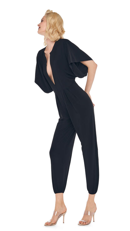 RECTANGLE JOG JUMPSUIT Black | Norma Kamali Women