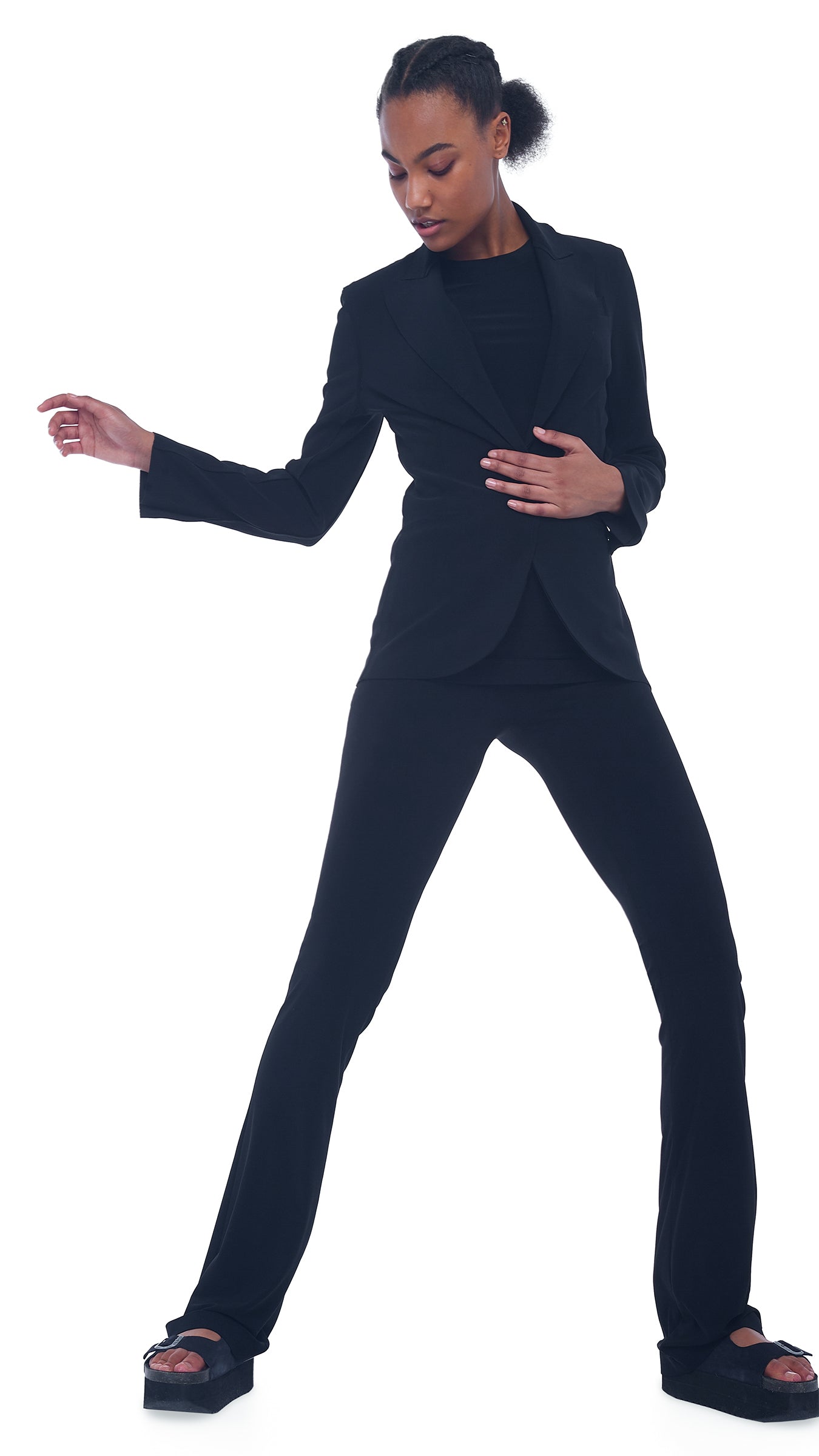 SINGLE BREASTED JACKET Black | Norma Kamali Women