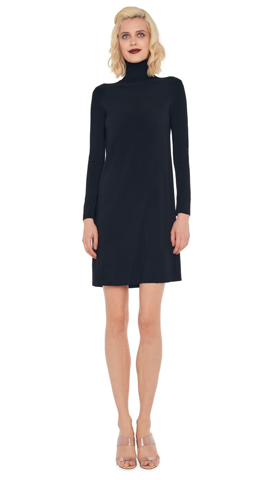 TURTLENECK DRESS TO KNEE Black | Norma Kamali Women