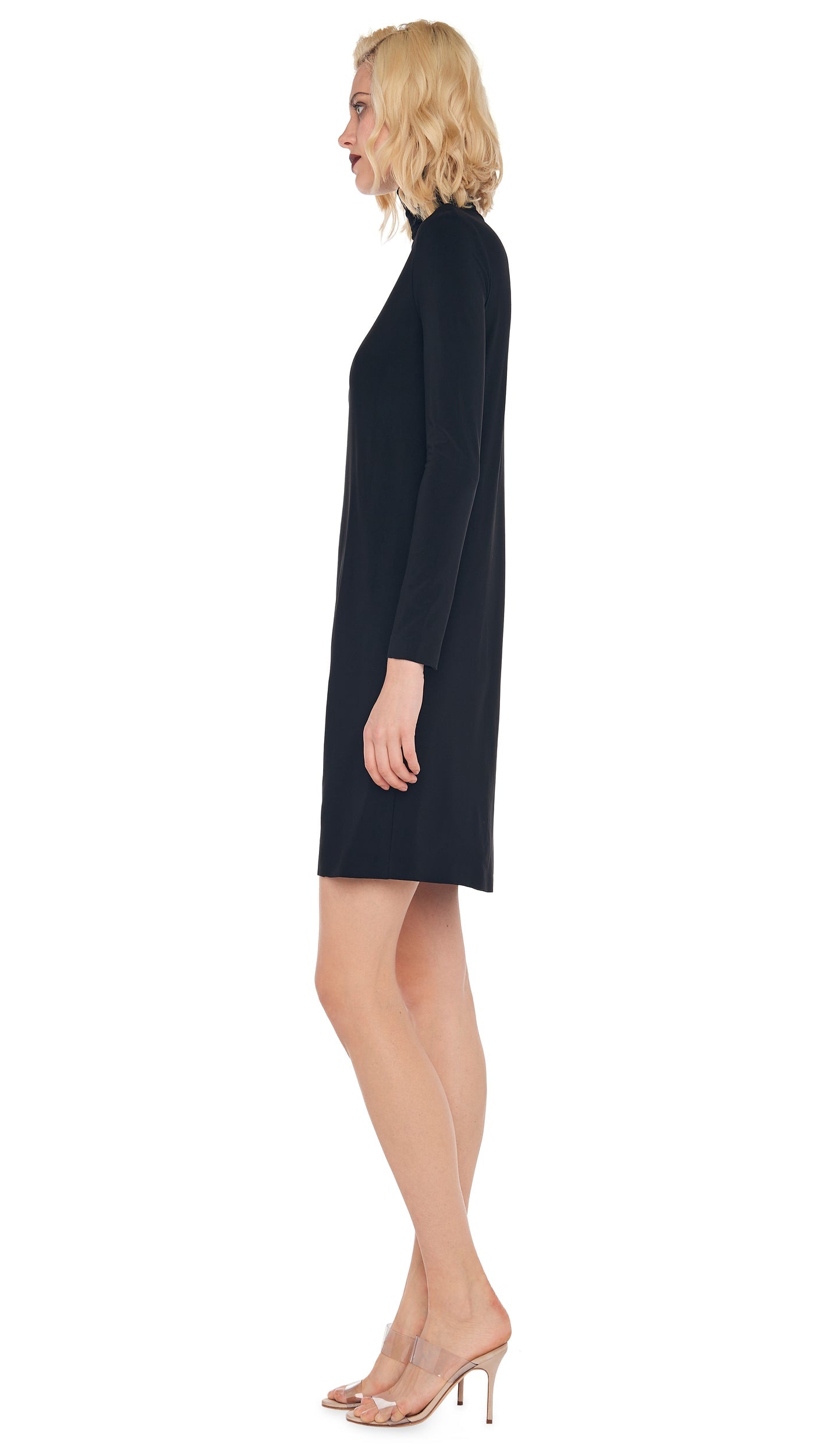 TURTLENECK DRESS TO KNEE Black | Norma Kamali Women