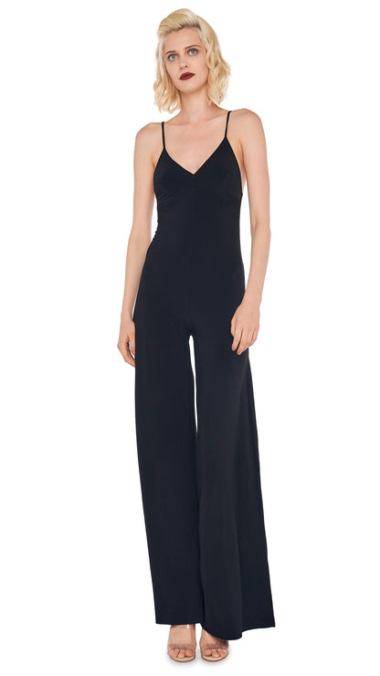 SLIP JUMPSUIT Black | Norma Kamali Women