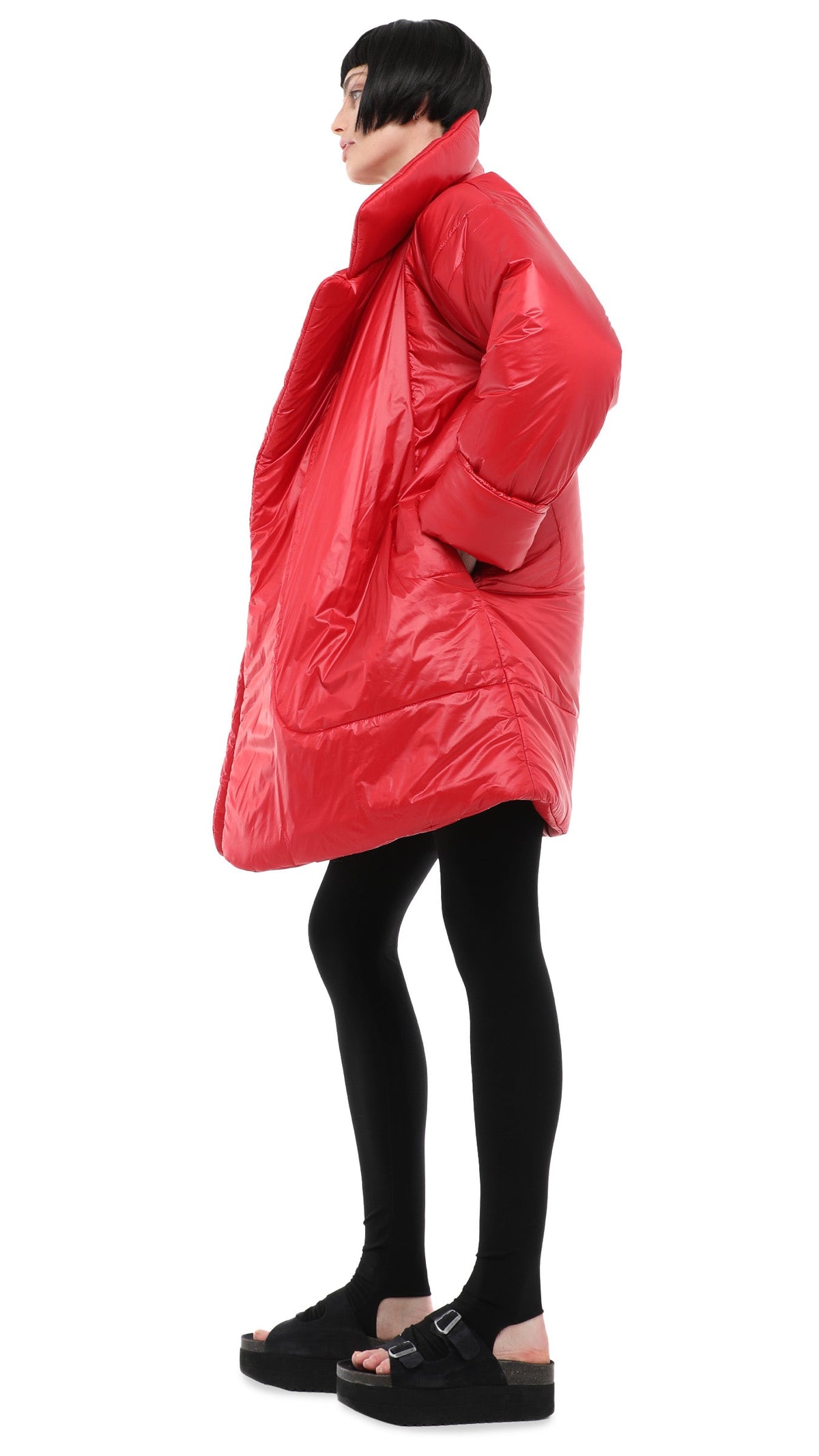 SLEEPING BAG COAT TO KNEE Red | Norma Kamali Women