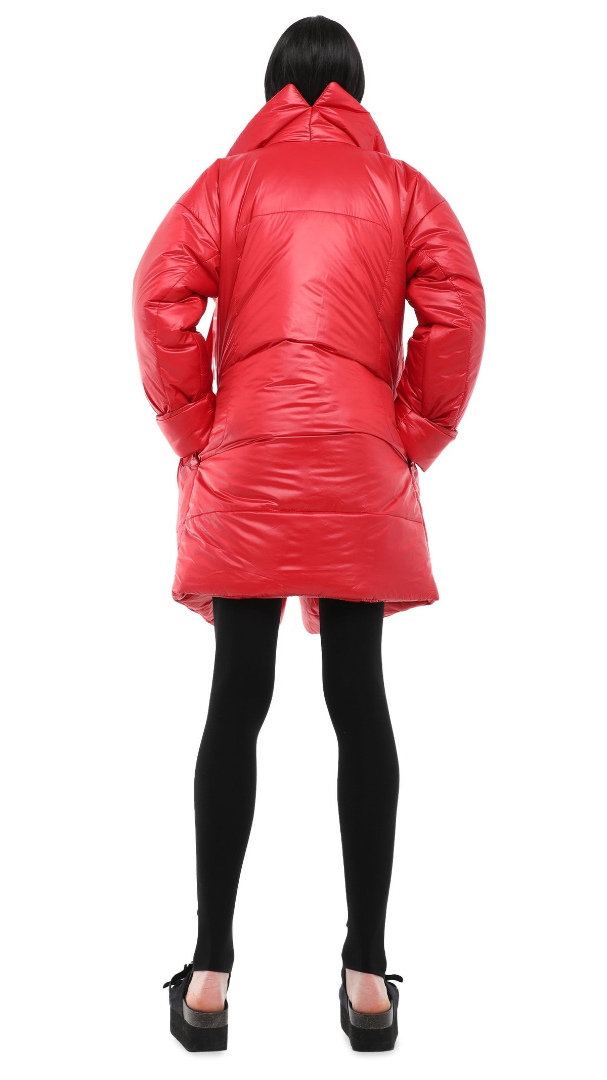 SLEEPING BAG COAT TO KNEE Red | Norma Kamali Women