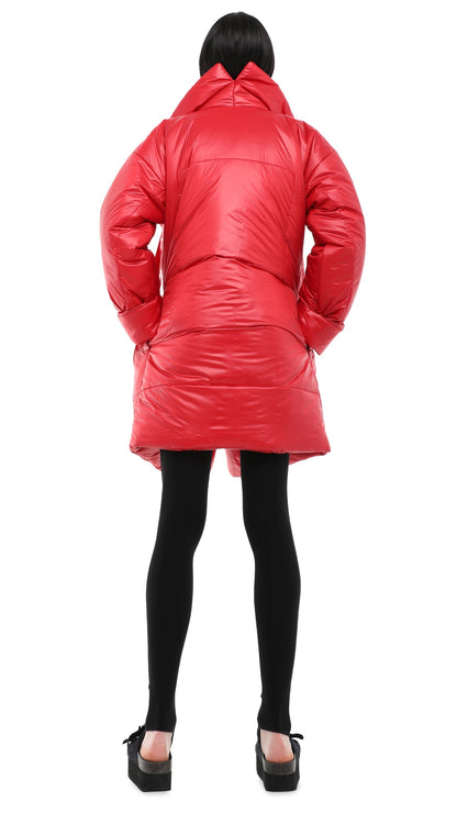 SLEEPING BAG COAT TO KNEE Red | Norma Kamali Women