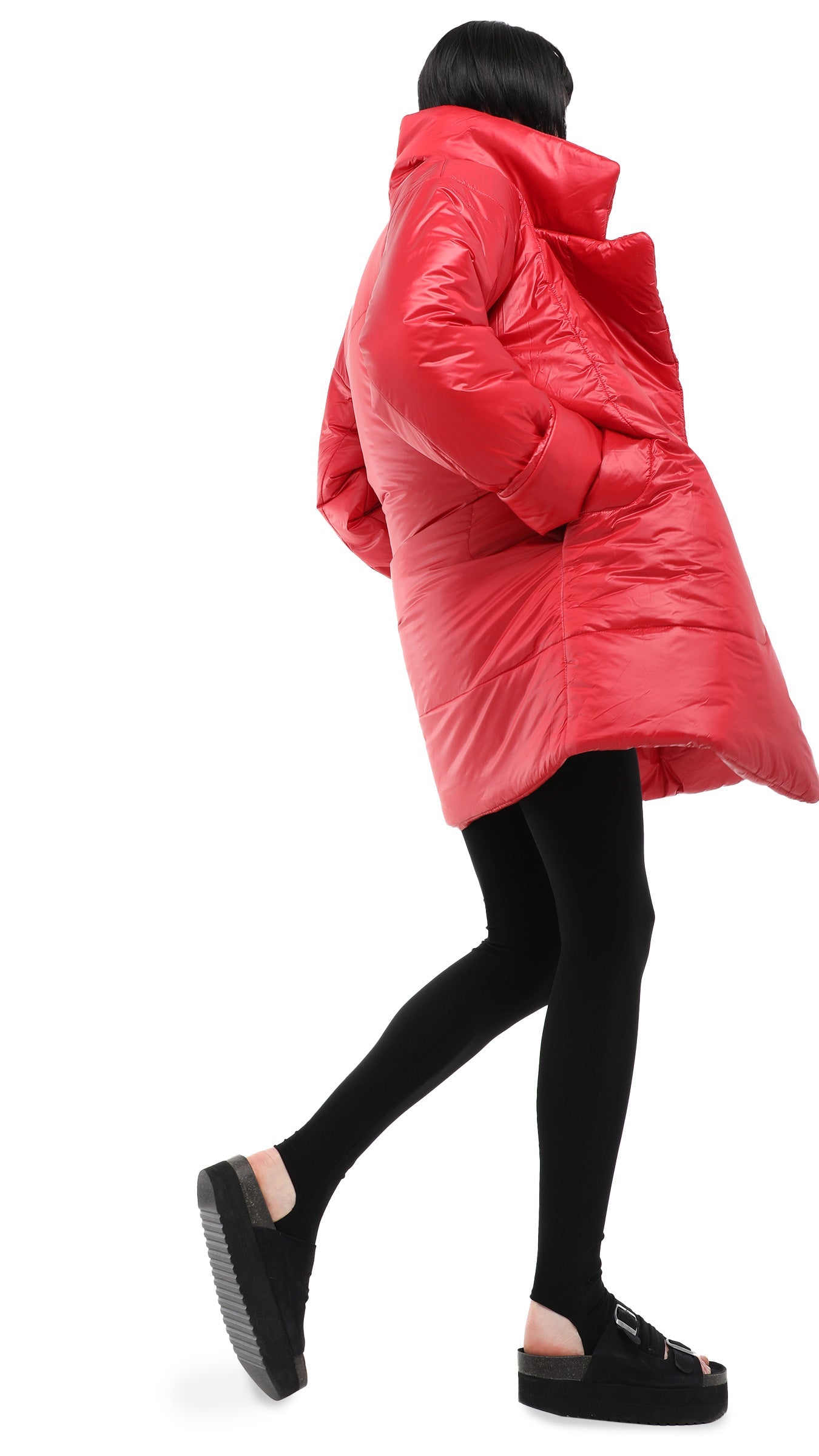 SLEEPING BAG COAT TO KNEE Red | Norma Kamali Women