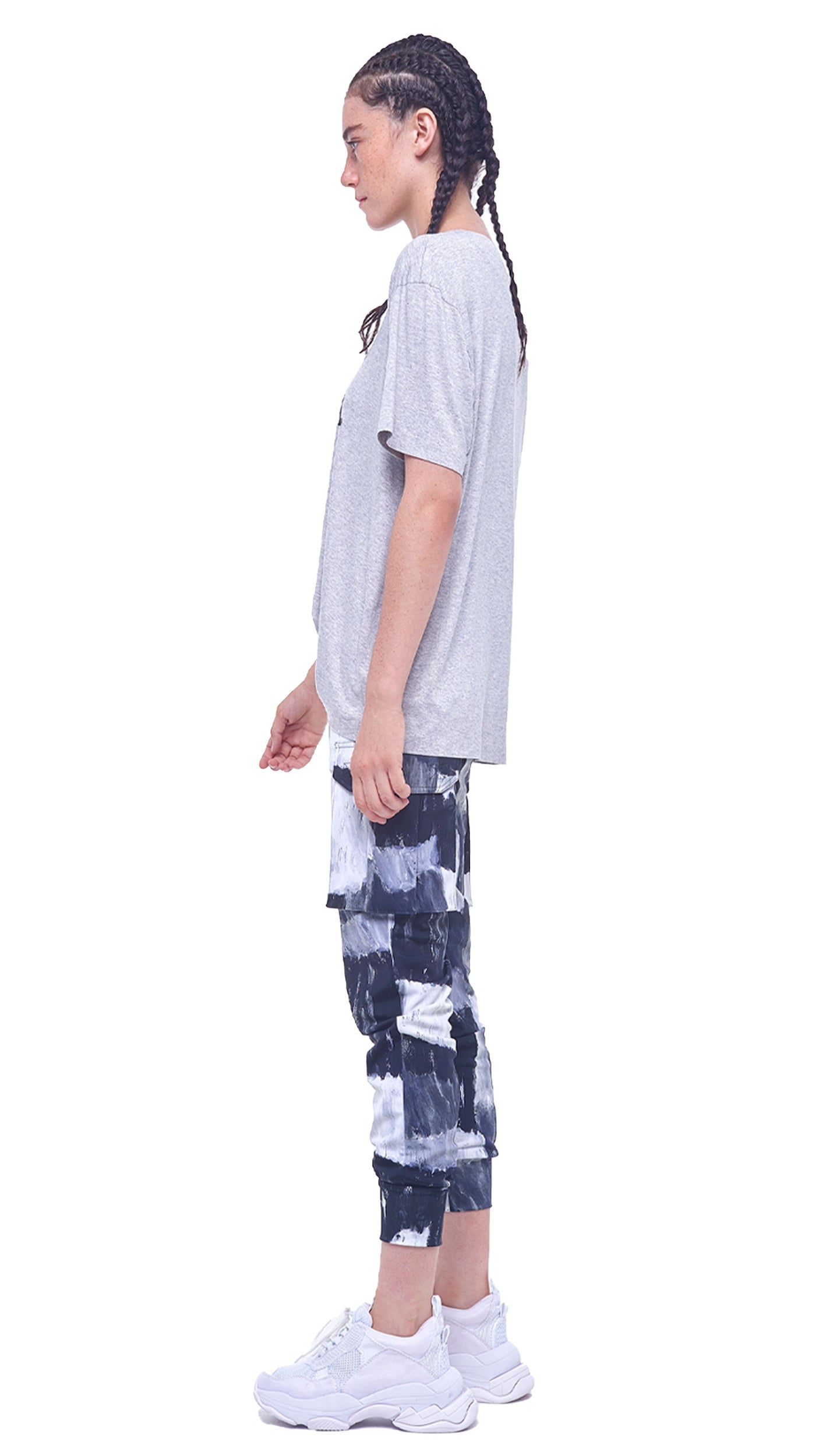 THE NEW NORMAL TEE Light Grey | Norma Kamali Women