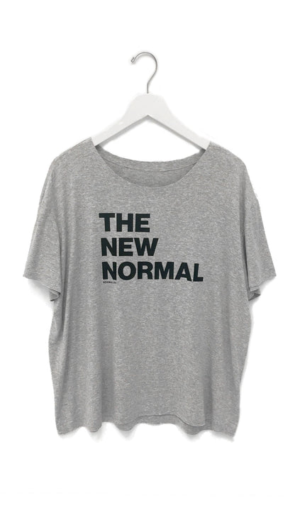 THE NEW NORMAL TEE Light Grey | Norma Kamali Women