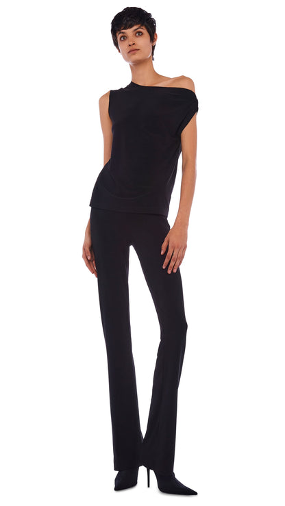 DROP SHOULDER TOP Black | Norma Kamali Women