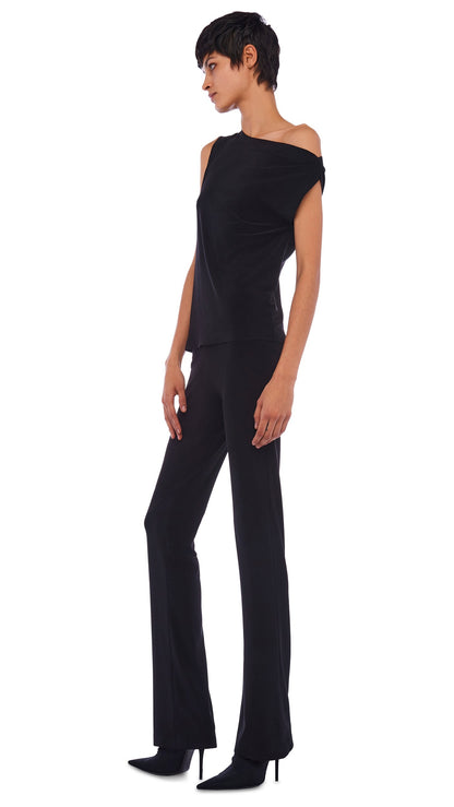 DROP SHOULDER TOP Black | Norma Kamali Women