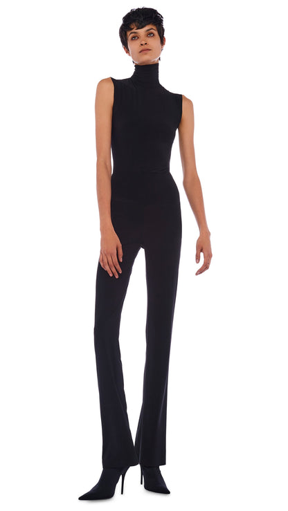 SLEEVELESS TURTLE TOP Black | Norma Kamali Women