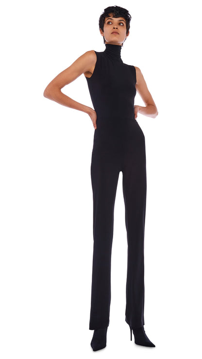 SLEEVELESS TURTLE TOP Black | Norma Kamali Women