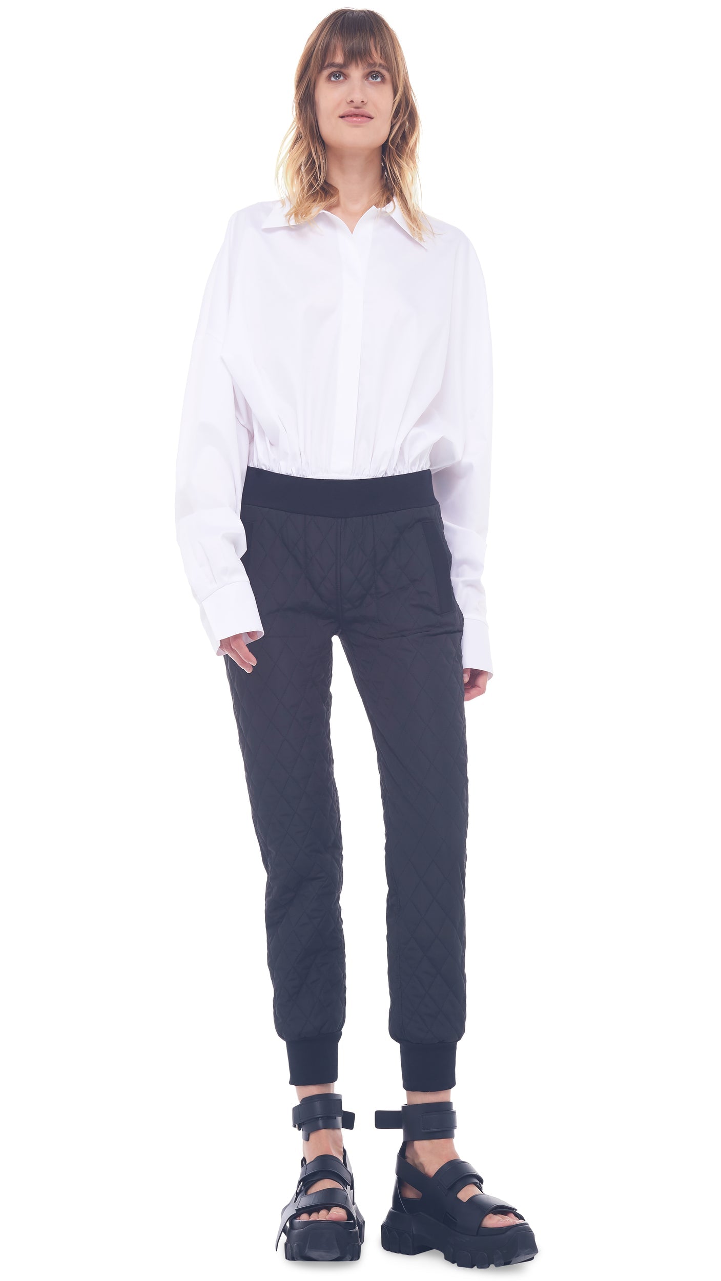 OVERSIZE BF NK BODYSUIT White | Norma Kamali Women