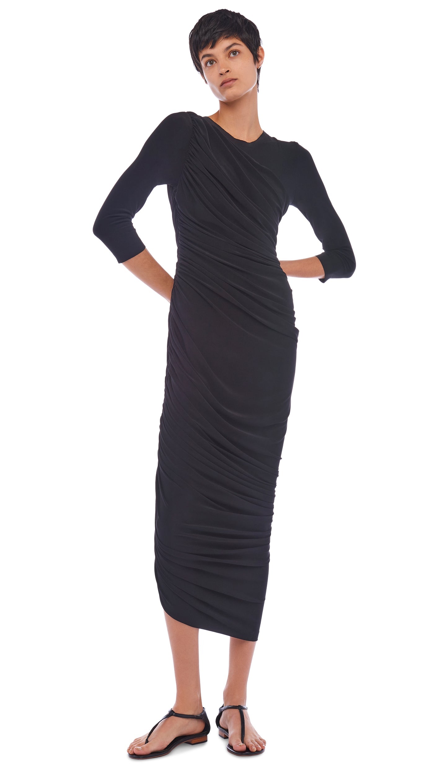 LONG SLEEVE DIANA GOWN Black | Norma Kamali Women