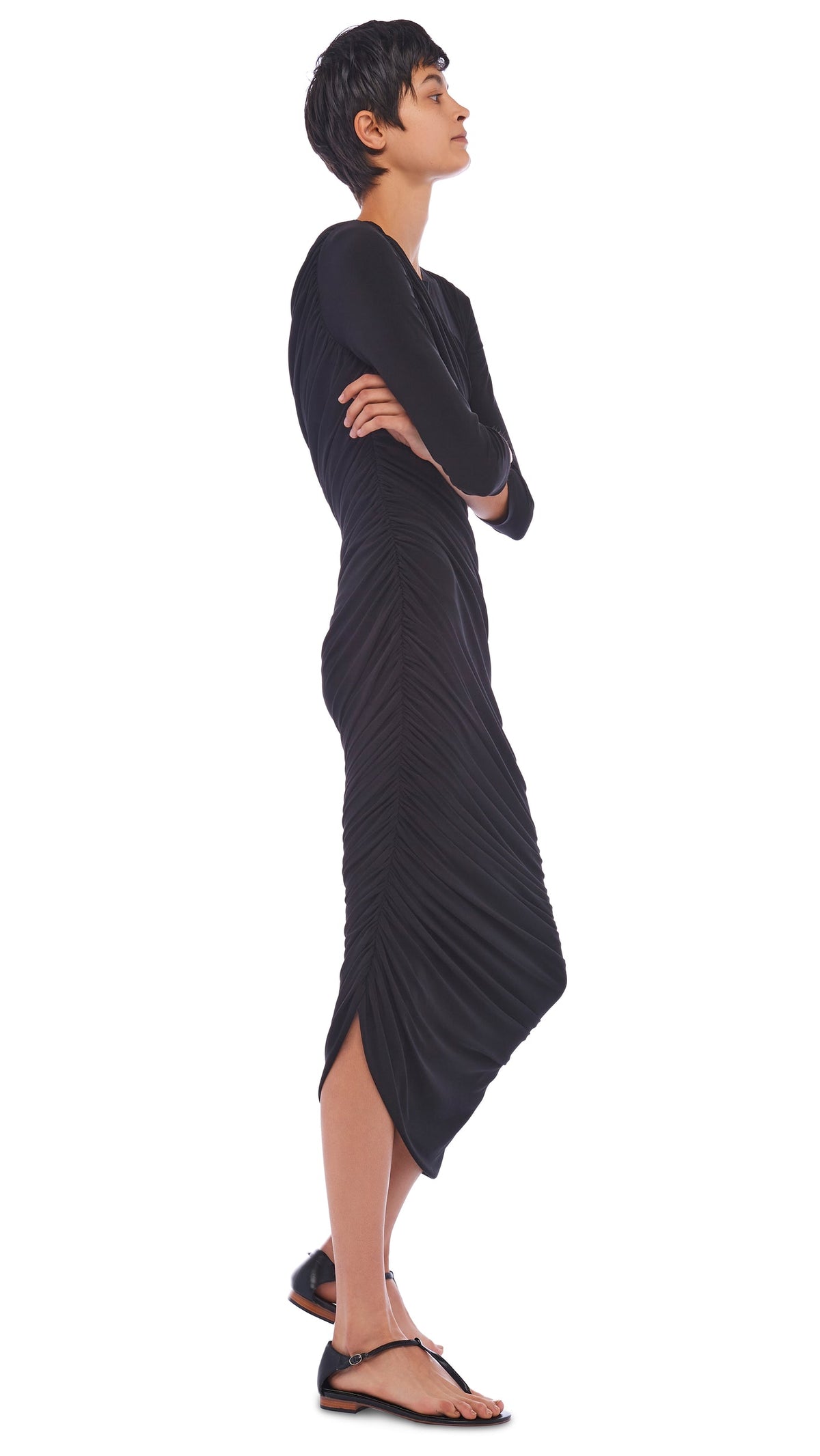 LONG SLEEVE DIANA GOWN Black | Norma Kamali Women