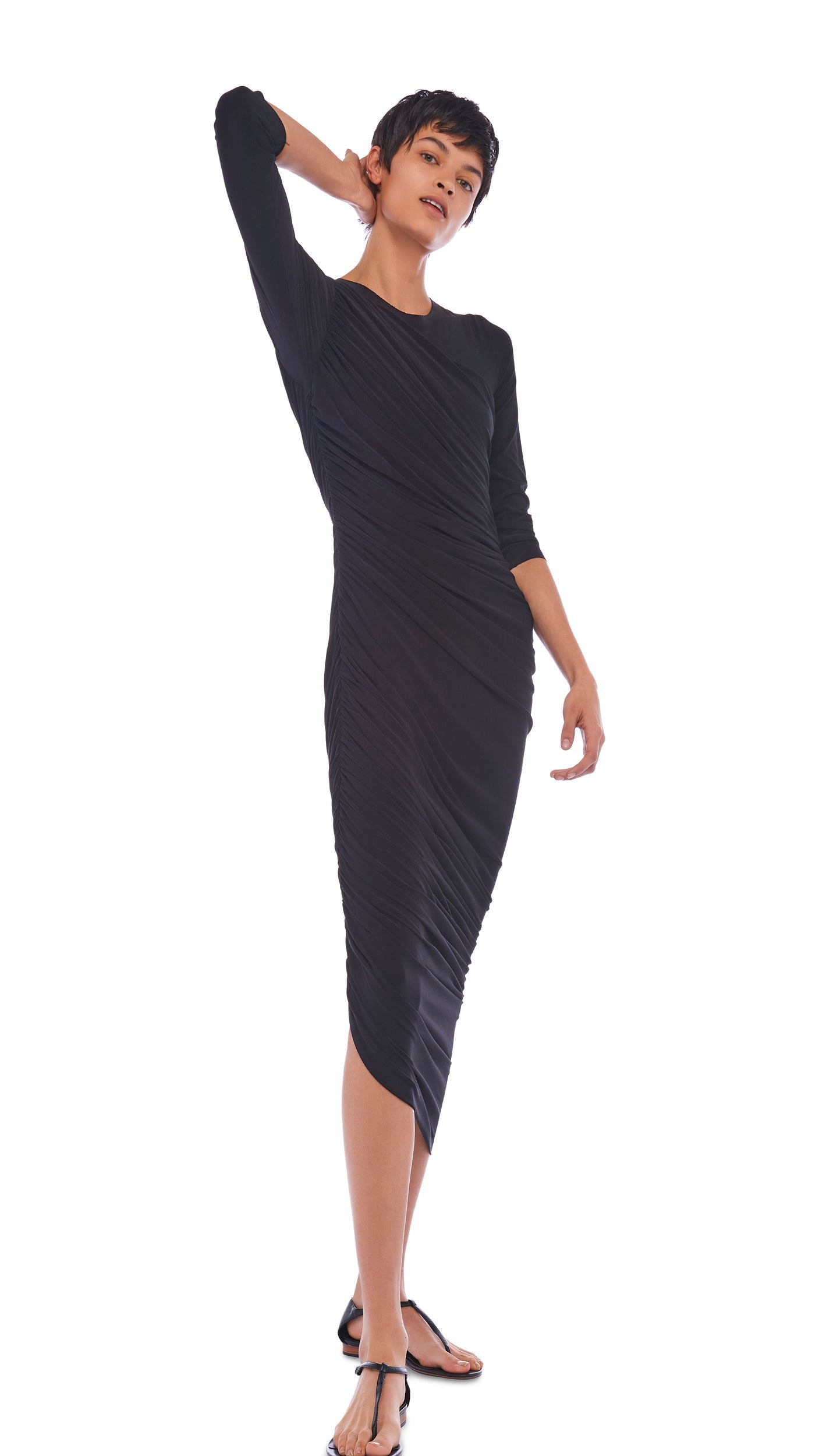 LONG SLEEVE DIANA GOWN Black | Norma Kamali Women