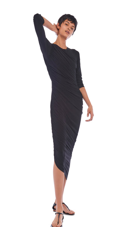 LONG SLEEVE DIANA GOWN Black | Norma Kamali Women