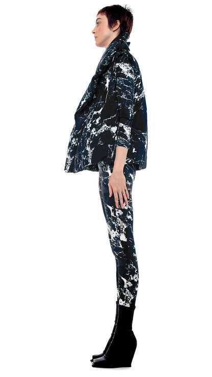 SLEEPING BAG VEST Black Marble | Norma Kamali Women