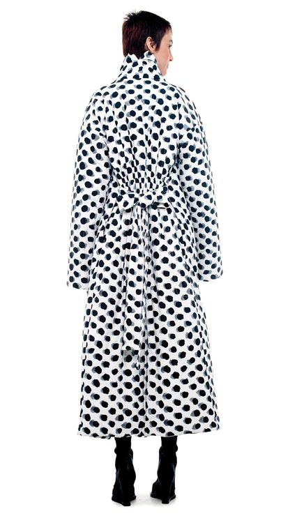 CLASSIC SLEEPING BAG COAT Paint Dots | Norma Kamali Women