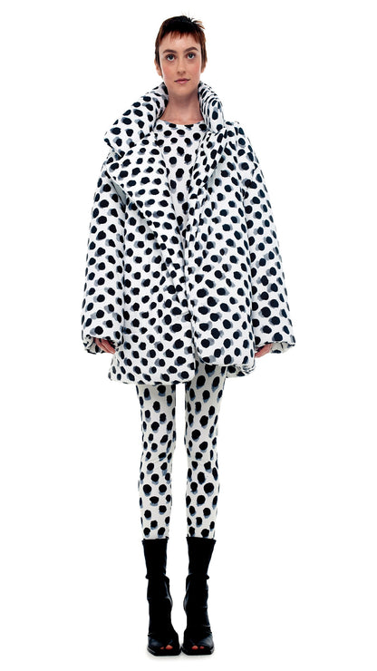 SLEEPING BAG CAR COAT Paint Dots | Norma Kamali Women