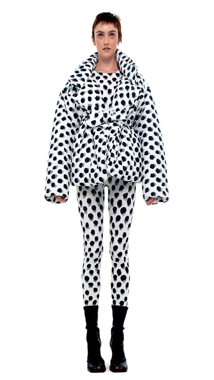 SLEEPING BAG JACKET Paint Dots | Norma Kamali Women