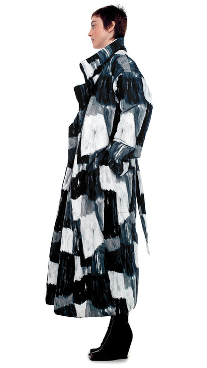 CLASSIC SLEEPING BAG COAT Paint Canvas | Norma Kamali Women