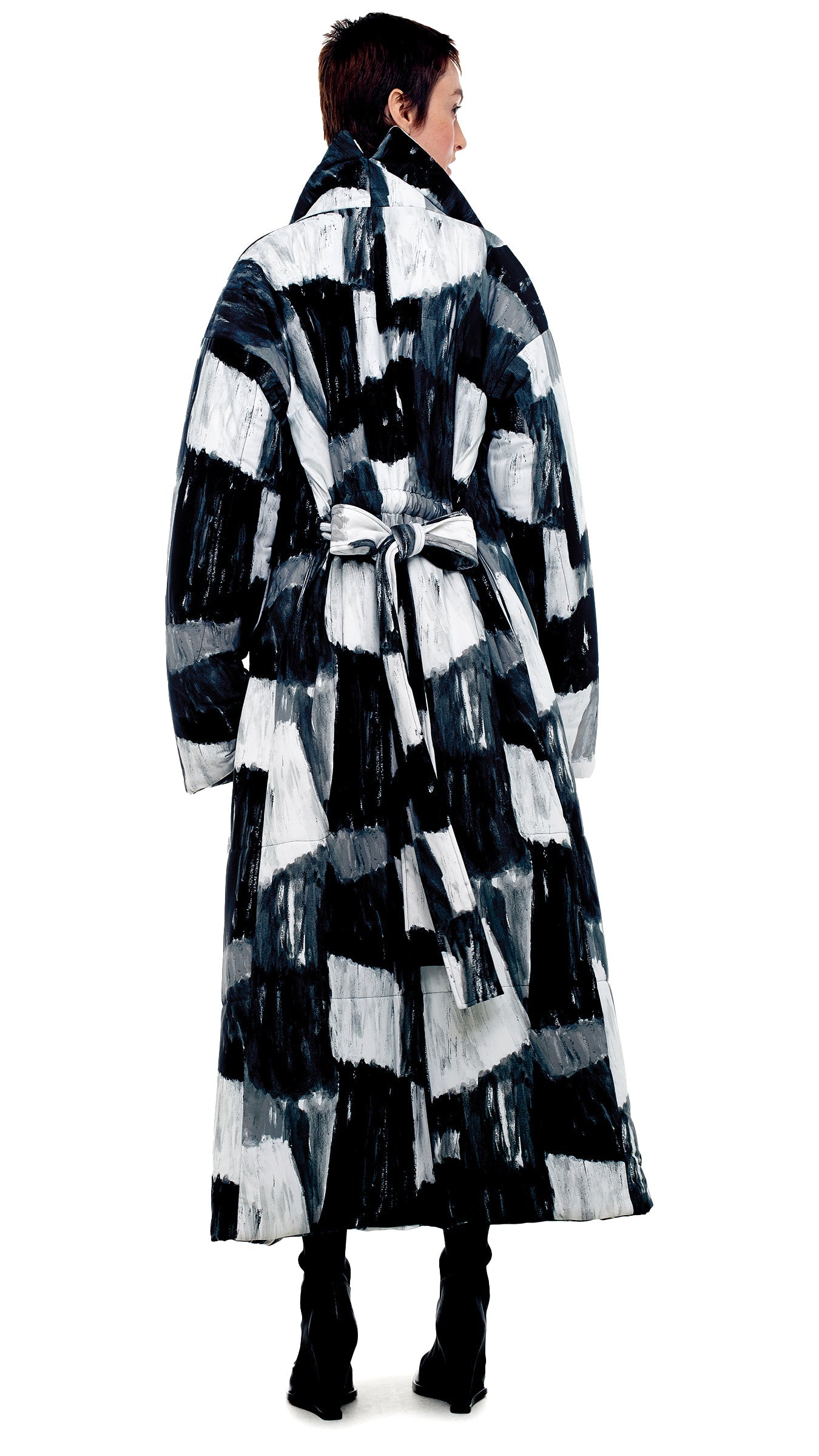 CLASSIC SLEEPING BAG COAT Paint Canvas | Norma Kamali Women