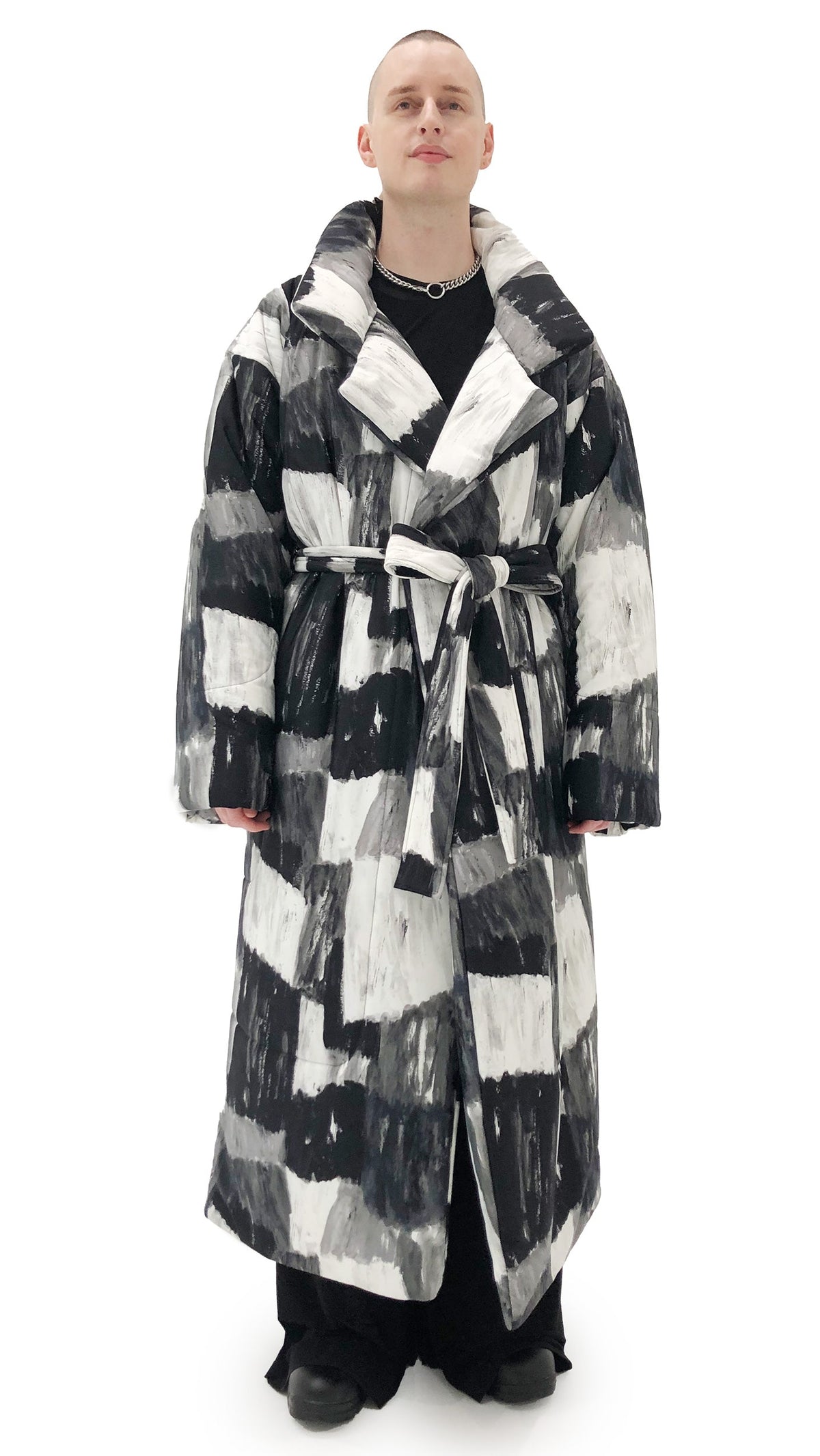 CLASSIC SLEEPING BAG COAT Paint Canvas | Norma Kamali Women