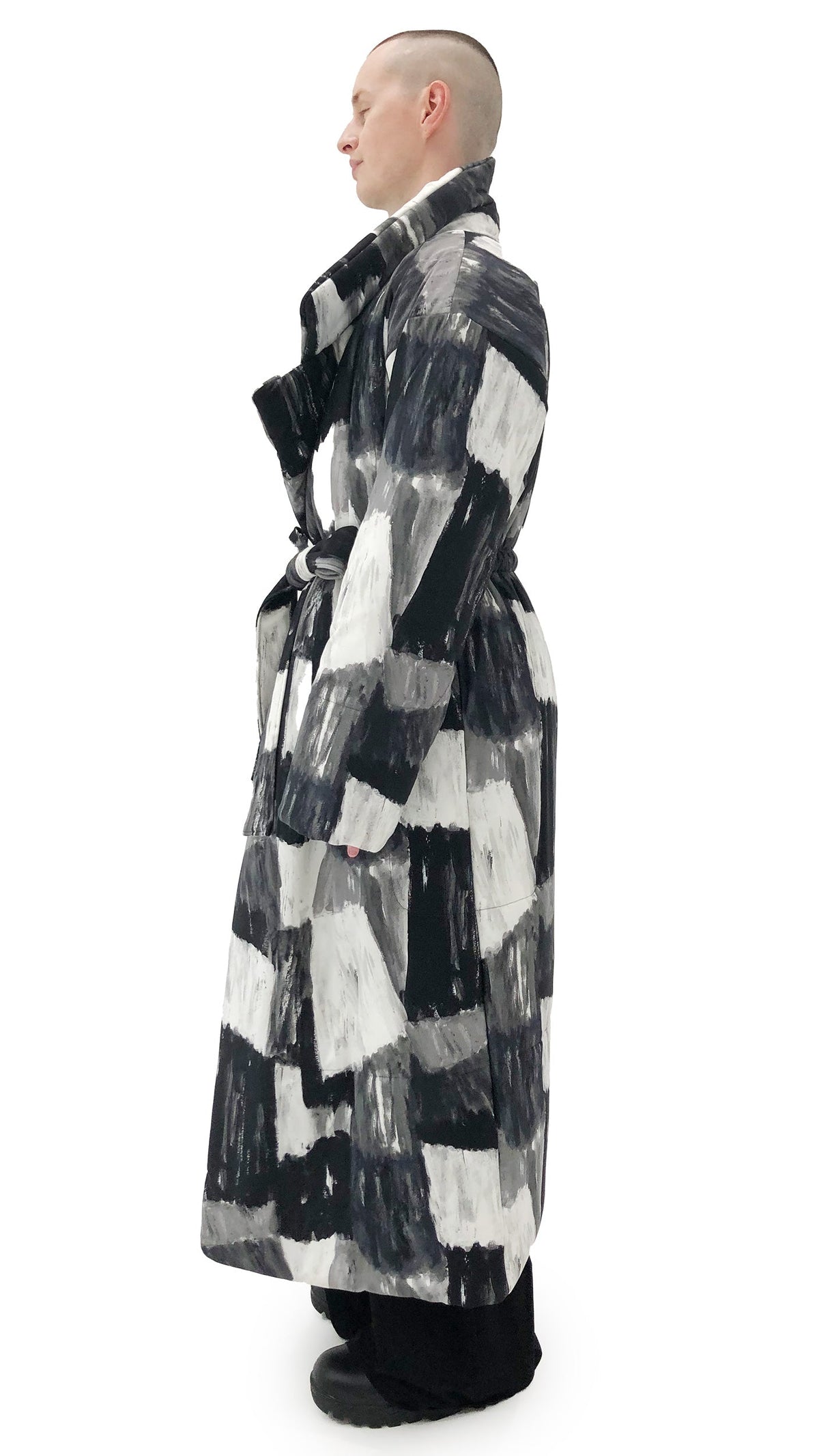CLASSIC SLEEPING BAG COAT Paint Canvas | Norma Kamali Women
