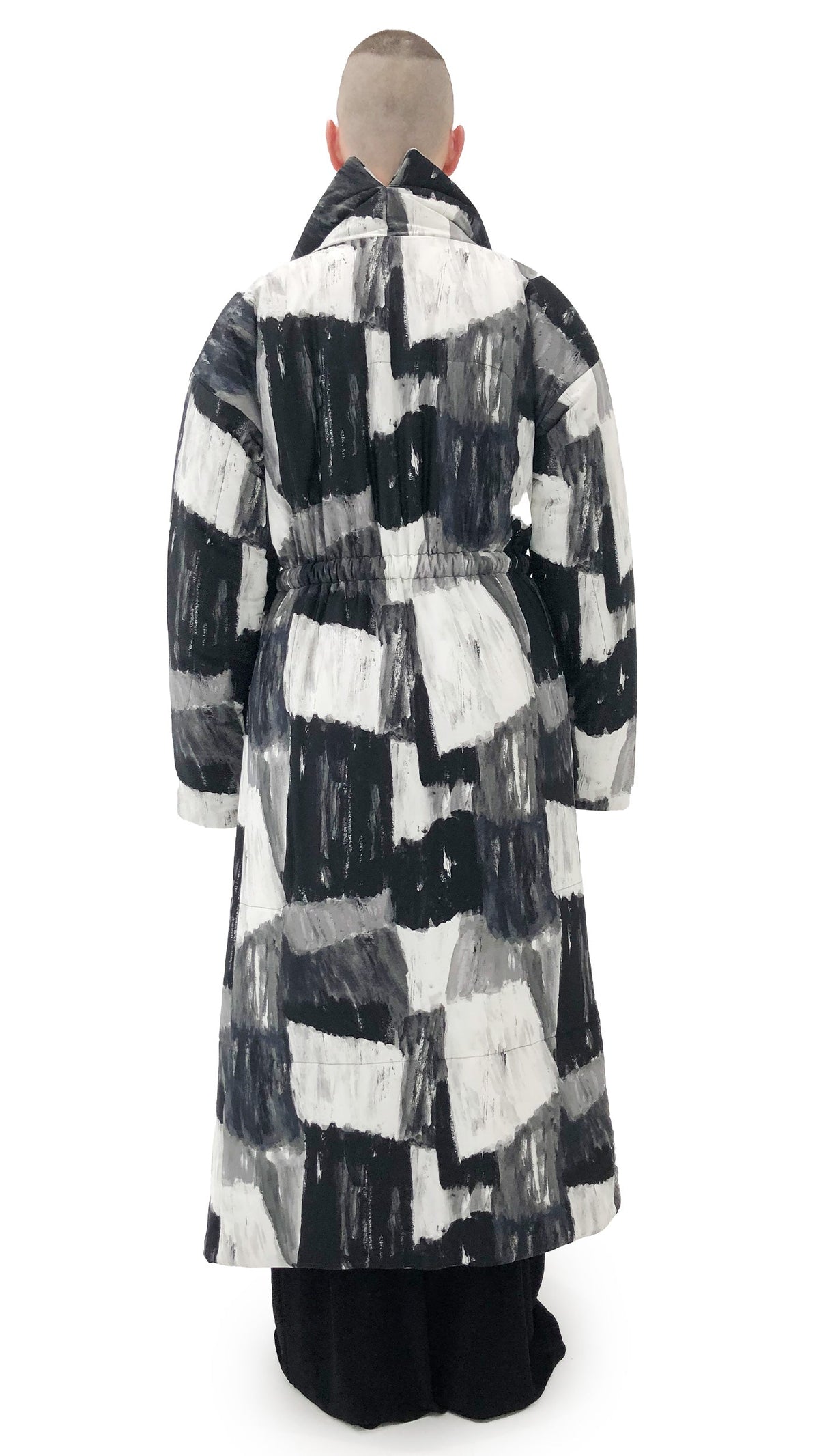 CLASSIC SLEEPING BAG COAT Paint Canvas | Norma Kamali Women