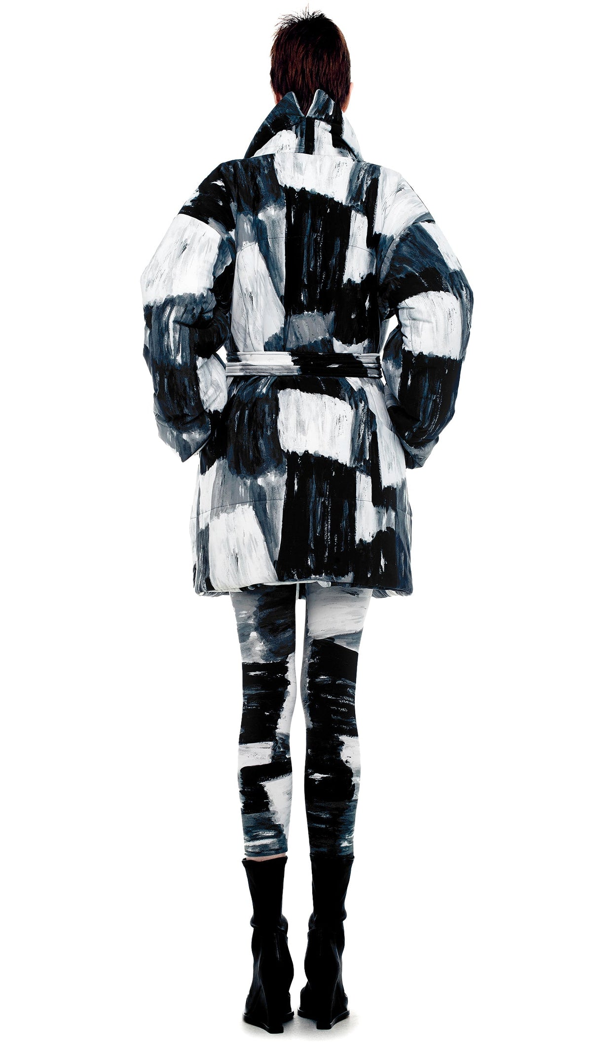SLEEPING BAG CAR COAT Paint Canvas | Norma Kamali Women