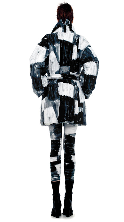 SLEEPING BAG CAR COAT Paint Canvas | Norma Kamali Women
