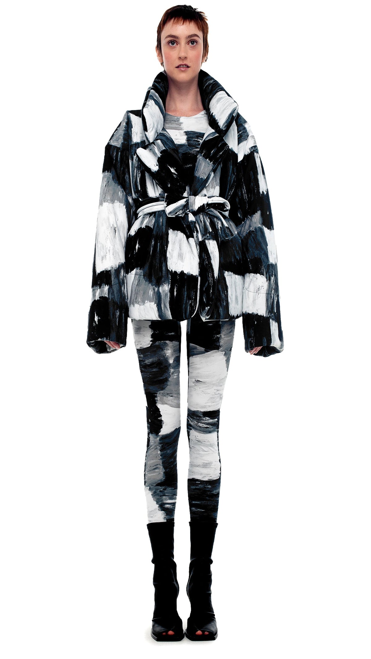 SLEEPING BAG JACKET Paint Canvas | Norma Kamali Women