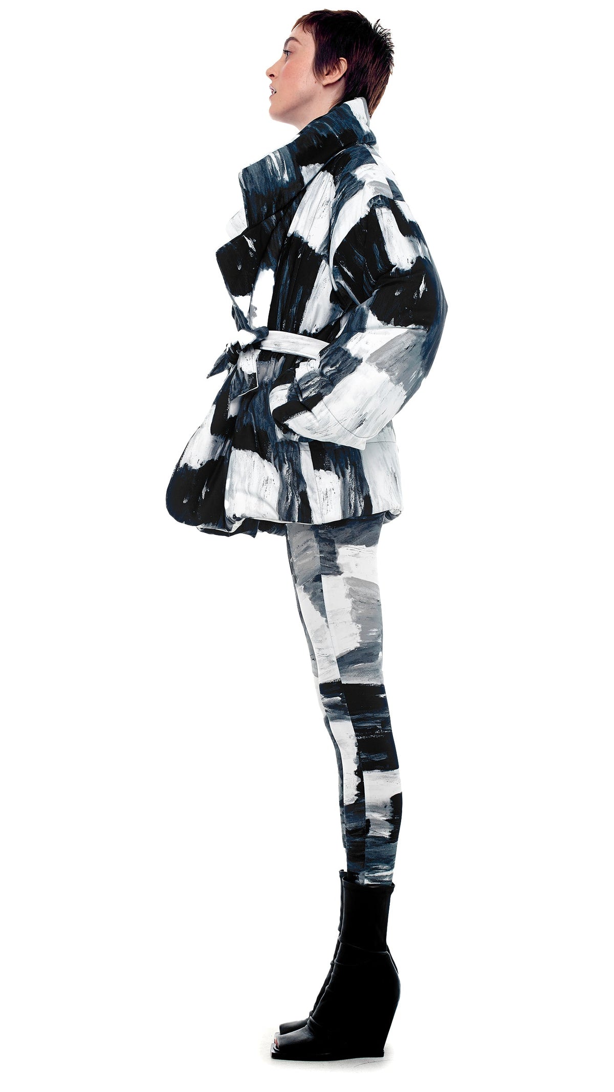 SLEEPING BAG JACKET Paint Canvas | Norma Kamali Women