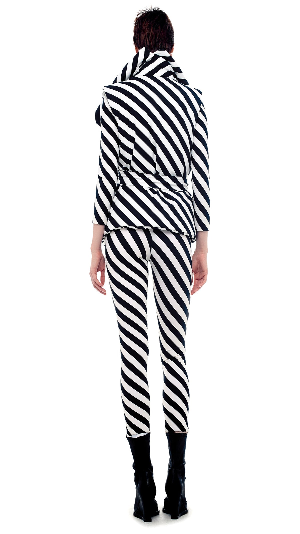 SLEEPING BAG VEST 3/4 Stripe | Norma Kamali Women