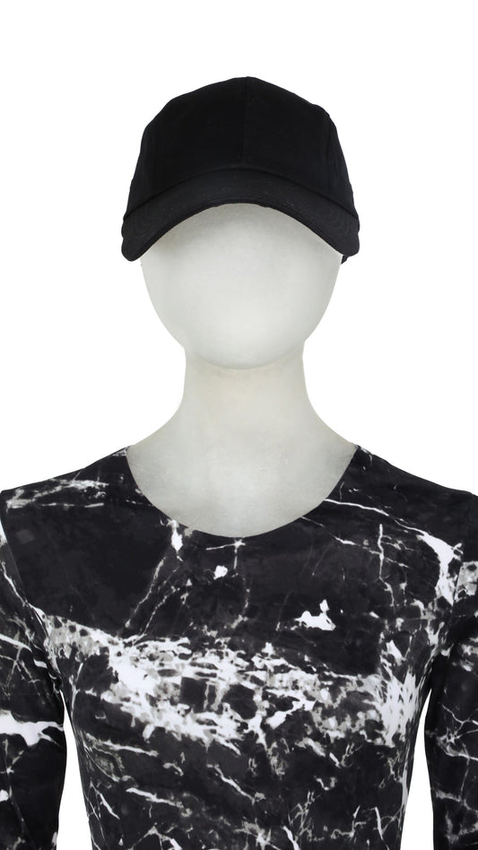LONG BILL BASEBALL CAP Black | Norma Kamali Women