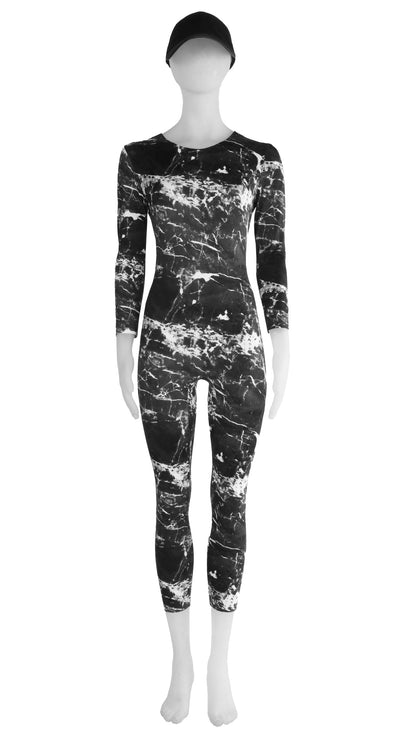 THE CATSUIT Black Marble | Norma Kamali Women