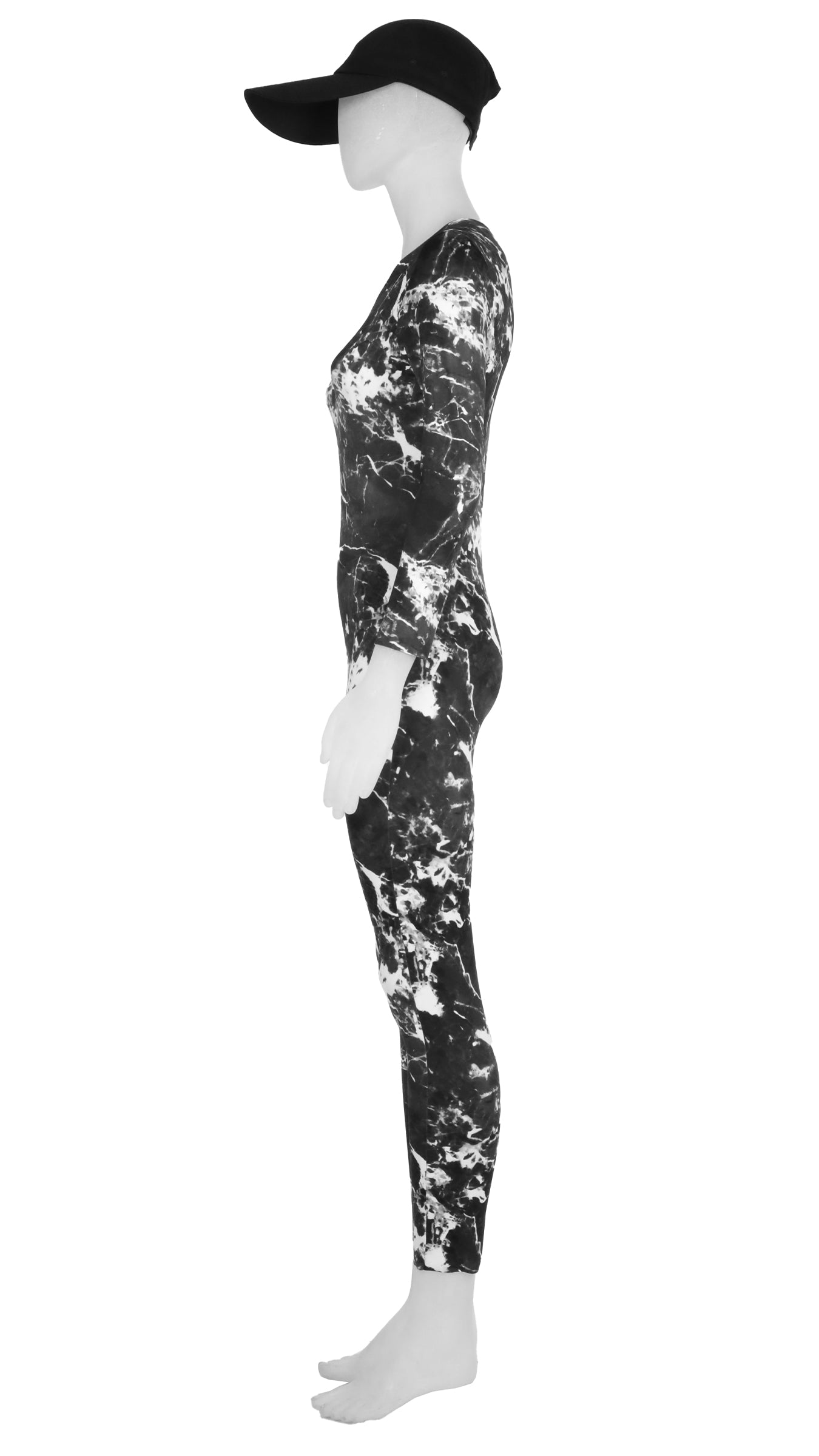 THE CATSUIT Black Marble | Norma Kamali Women