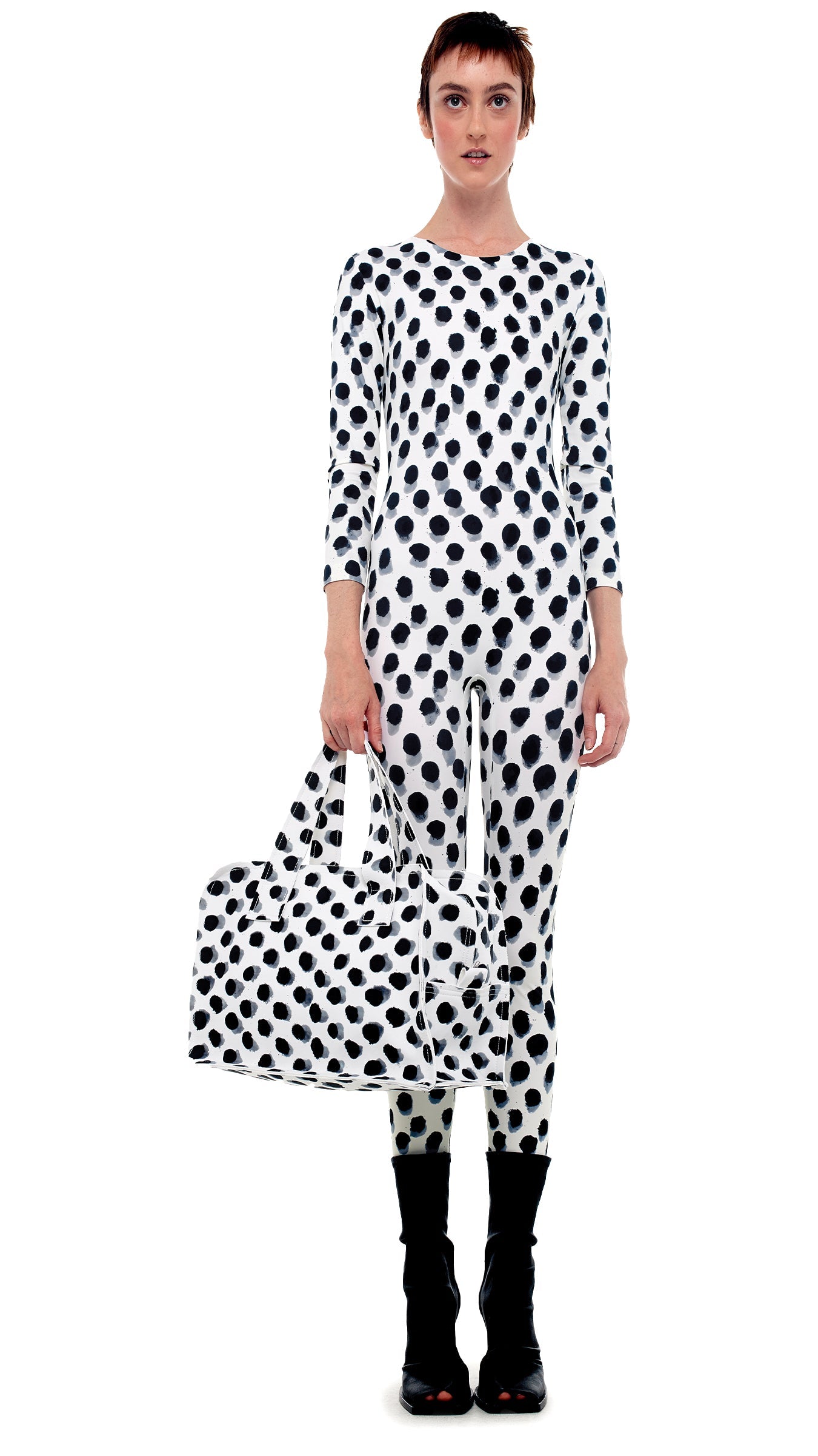 THE CATSUIT Paint Dots | Norma Kamali Women